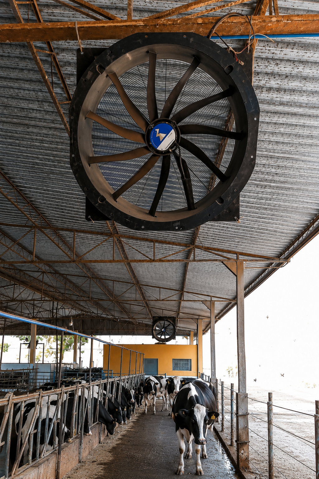 Ventiladores EC para bienestar animal en una granja