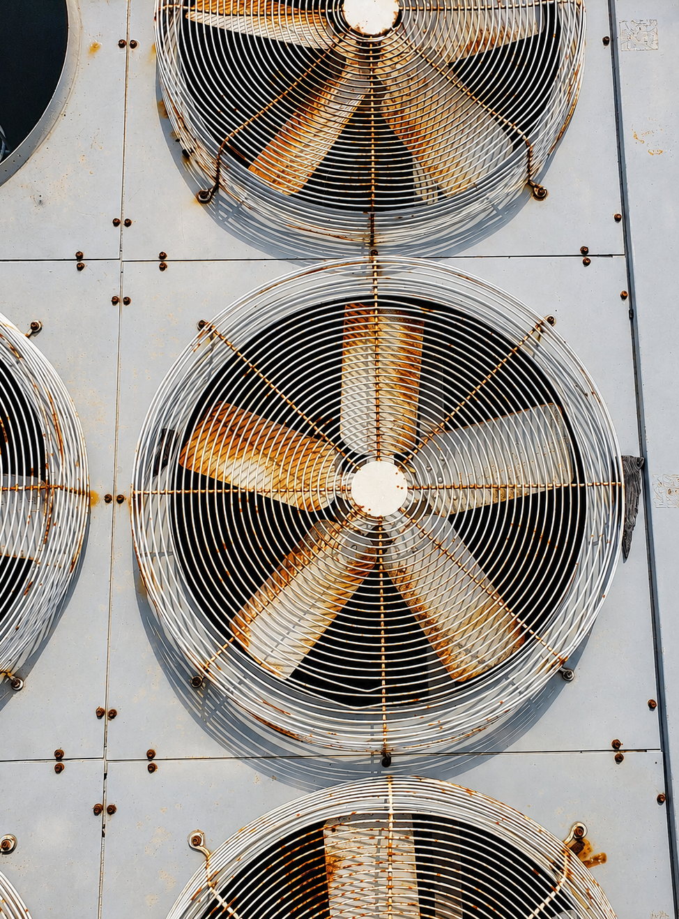 Ventiladores axiales existentes en un chiller