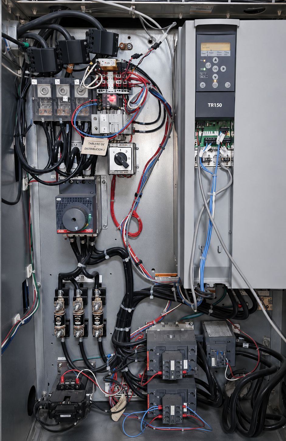 Tablero eléctrico con variadores y protecciones