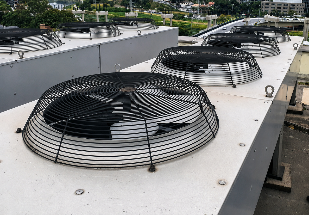Impacto de ventiladores en unidad condensadora