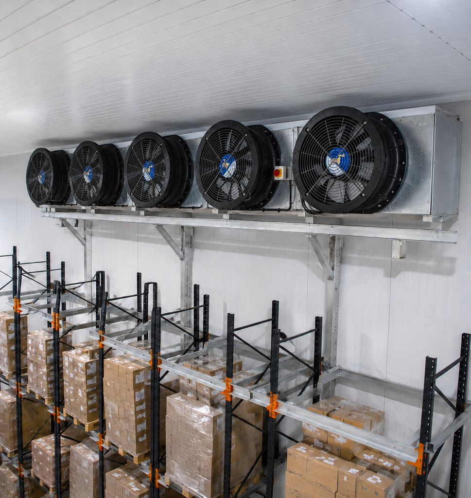 Unidad evaporadora equipada con ventiladores EC