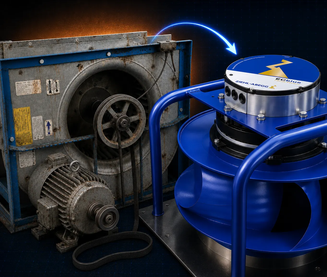 Actualización de ventilador tradicional a ventilador EC