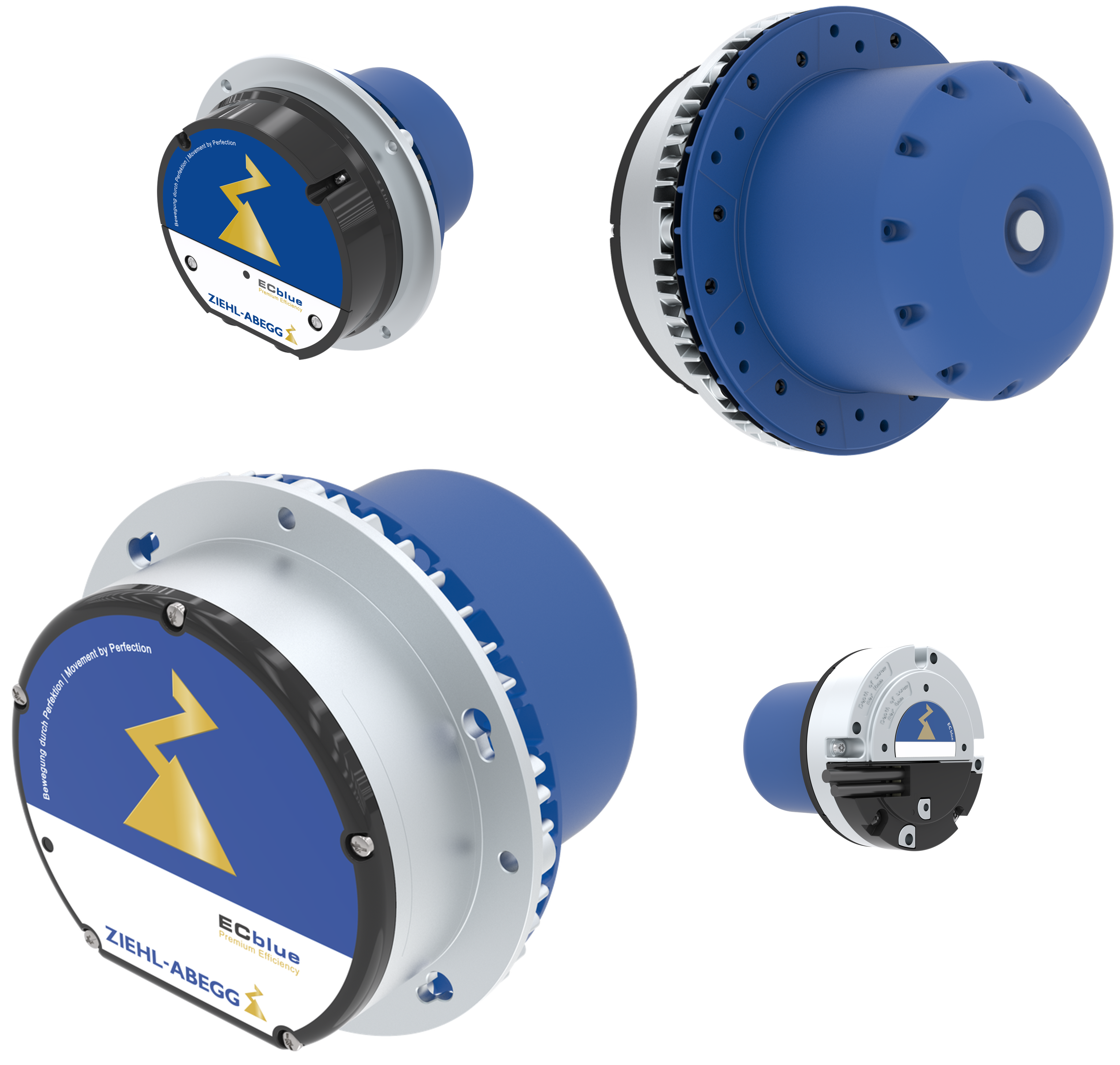 Motores ECblue compactos en diferentes tamaños y configuraciones