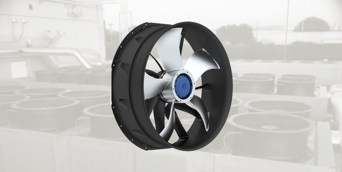 Ventilador axial con motor EC