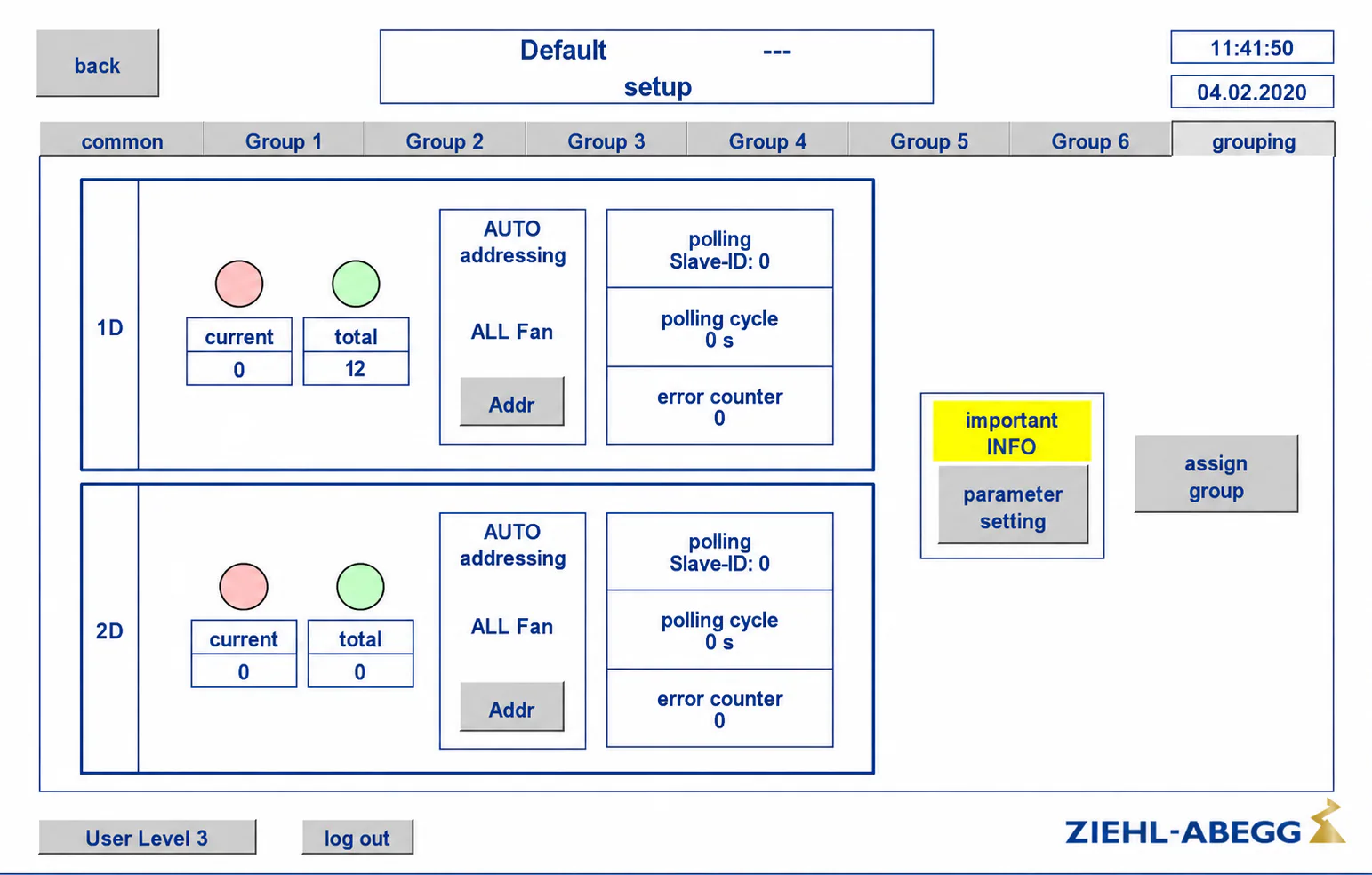 Panel Webvisu de participantes Modbus en CXG-327